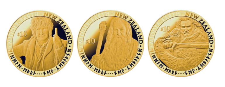 Official Hobbit Coins issued by New Zealand Post. Official Hobbit Coins as issued by New Zealand Post.