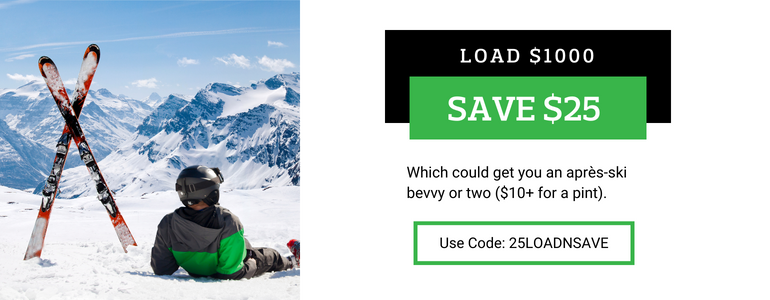 Load $1000AUD of foreign currency and save $25AUD! This saving could get you a couple apres-ski bevvies on the ski slopes of New Zealand.