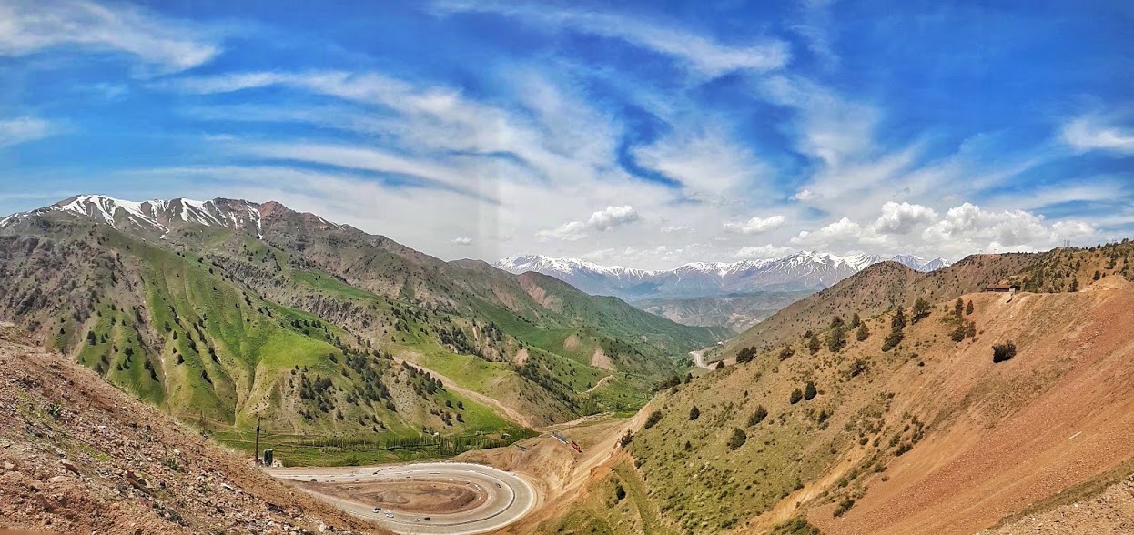 Ferghana Valley going from Uzbekistan to Kyrgyzstan