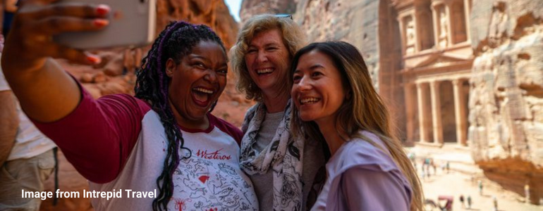 Intrepid Women's Expedition photo at Petra, Jordan. Image rights belong to Intrepid Travel.
