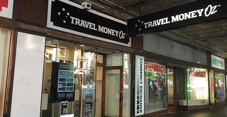 Travel Money Oz store