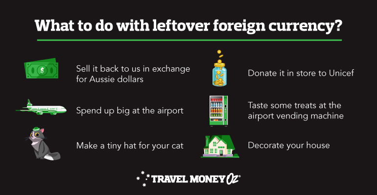 What to do with leftover foreign currency 