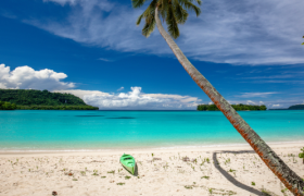 How much does it cost to travel Vanuatu like a Travel Guide? Image shows Vanuatu beaches.