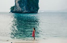 Girl on Koh Samui beach